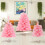 Pink artificial Christmas tree 45 cm tall for home office 4