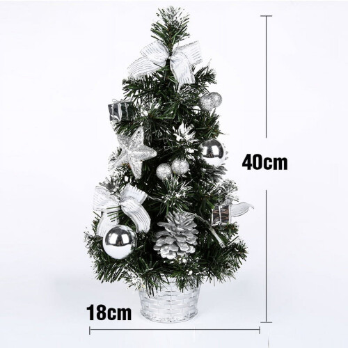 Pre-lit Mini Christmas Tree with LED Lights, Pinecone 1