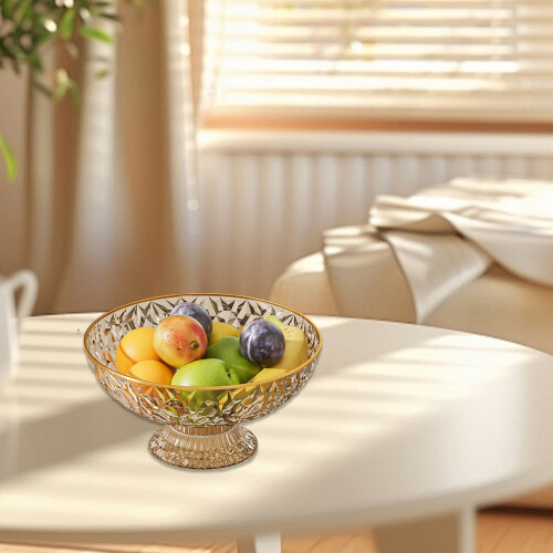 Plastic fruit bowl with draining holes 10 inch 1