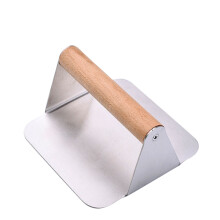 Burgerpers van roestvrij staal met handvat, 5,6 x 3 inch