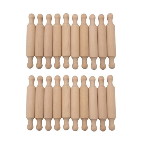 20er-Pack Mini-Nudelhölzer aus Holz, 2 x 14 cm