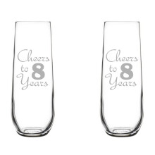 2er-Packung stielose Champagnerflöten (250 ml)
