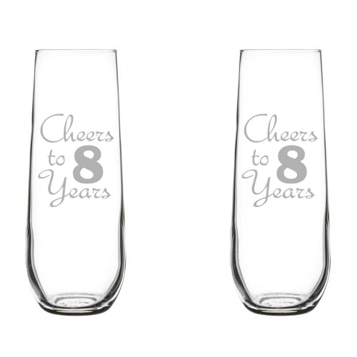 2er-Packung stielose Champagnerflöten (250 ml)