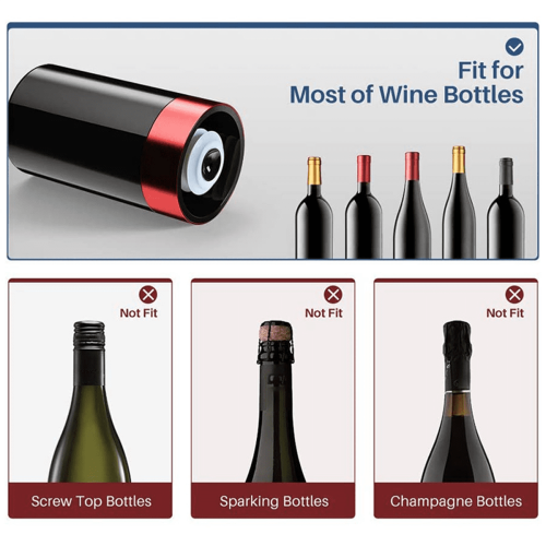 Conjunto de 4 Rolhas Elétricas a Vácuo para Vinho 1