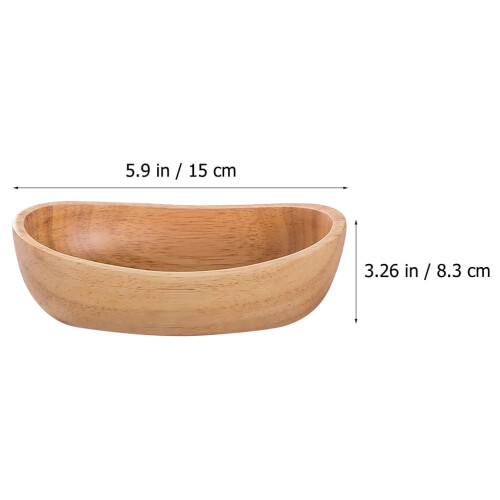 Fruktskål i tre i naturlig stil, 1 stk. 2