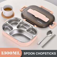 Insulated 5-Compartment Bento Lunch Box for Kids