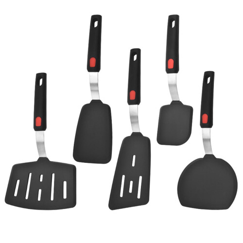 Silicone Cooking Spoon with Stainless Steel Handle 2