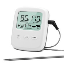 Digitales Fleischthermometer mit Timer, Edelstahlsonde
