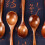 Juego de cucharas de madera con mango cómodo (6 piezas) 6