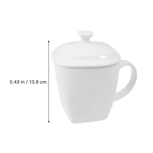 White Bone China Mug 550ml – Ergonomic Handle 2