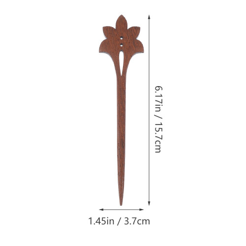 9-teiliges Haarstäbchen-Set aus Holz mit hohl geschnitztem Design 2