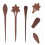 9-teiliges Haarstäbchen-Set aus Holz mit hohl geschnitztem Design 4