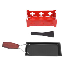 Mini Raclette Grill Set – Koolstofstaal, Anti-aanbaklaag,