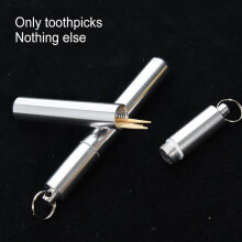 Tragbares Mini-Etui aus Aluminium für Zahnstocherhalter