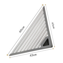 Escurridor triangular para fregadero, organizador de esquina y bandeja de drenaje para tazones.
