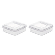 2-teilige Aufbewahrungsbox für Käse und Butter, PP-Klappverpackung