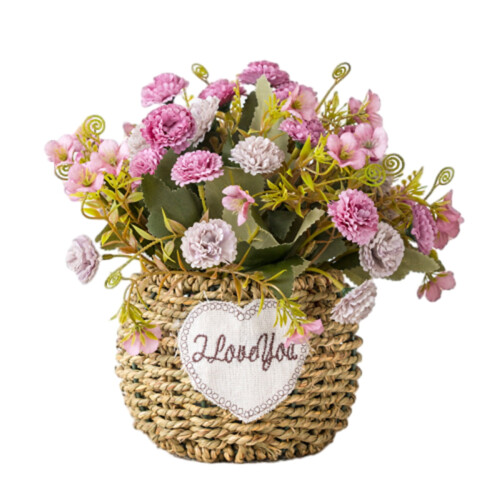 Panier de fleurs artificielles pour la décoration intérieure 1