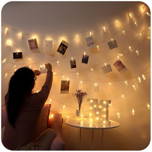 LED String Lights with Clips – Battery or USB Powered 2