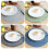 Set de 4 sets de table ronds tressés de 14 pouces 2