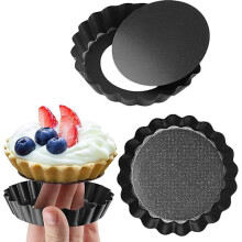 Removable Bottom Tart Tins 10 cm (6 pcs)