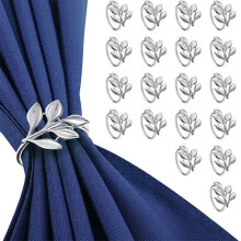 20 ronds de serviette argentés en forme de feuille pour la décoration de table
