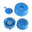 Blauwe schroefdoppen voor waterflessen van 5,5 cm (5 stuks) 2