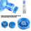 Blauwe schroefdoppen voor waterflessen van 5,5 cm (5 stuks) 3