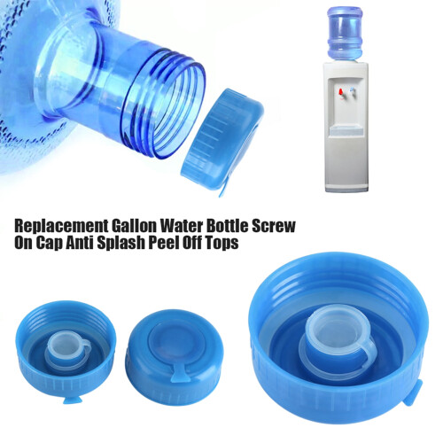 Blauwe schroefdoppen voor waterflessen van 5,5 cm (5 stuks) 2