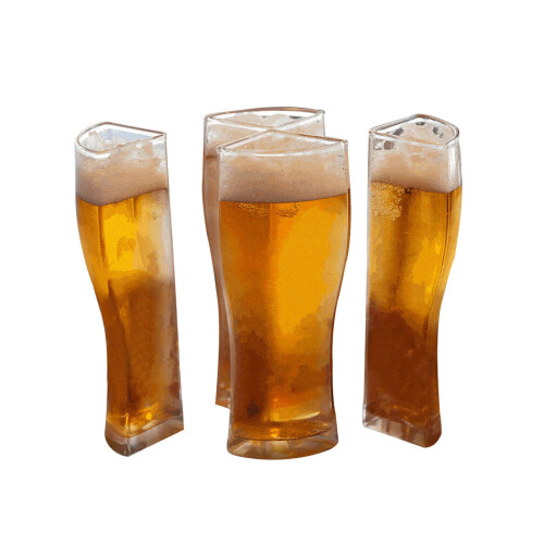 Lmueinov 4-teiliges Acryl-Bierkrug-Set 1