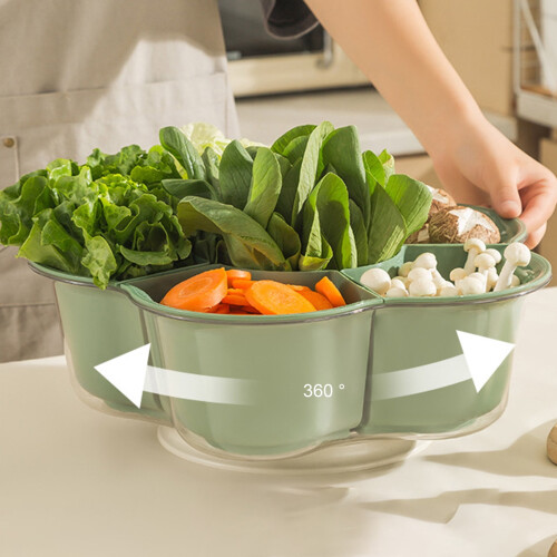 Cesto giratório para lavagem com 6 compartimentos – Plástico de qualidade alimentar 2