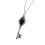 Bijoux à la mode de collier de clé de crâne en pierre-Noir 1