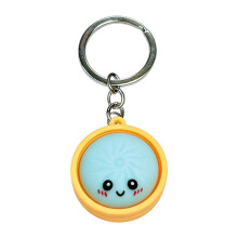 Ornement léger de trousseau de charme de PVC Baozi pour des-Bleu