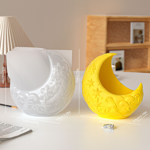 Flexible Silicone Craft Mold Moon Shaped Storage Box Moulds for 1