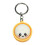Grappige expressie Baozi stijl sleutelhanger accessoire tas-Wit 1