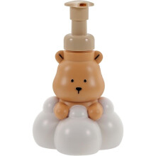 Pump Bottle, Cartoon Bear Shaped Foam Soap Dispenser Foam Dispenser for Bathroom Refillable Bottle Brow