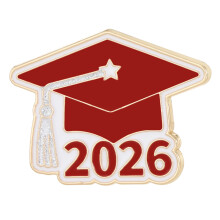 Year of 2026 Graduation Themed Brooch Zinc Alloy Safety Lapel-2