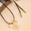 Collier pendentif Unique découpé au soleil, chaîne coréenne-Brun 7