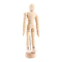 Mannequin Daonna Adhmaid le Struchtúr Comhpháirteach agus Soghluaiste, Comhpháirteanna Solúbtha Figiúr le haghaidh Samhaltú Ealaíne agus