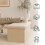 Folding Storage Bench with Teddy Fabric, 2-Seater 2