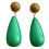 Belles boucles d'oreilles pendantes, matériaux- jaune plus vert 1