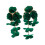 Boucles d'oreilles pendantes florales, Styles de vacances-Vert 1