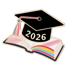 Year of 2026 Graduation Themed Brooch Zinc Alloy Safety Lapel-5