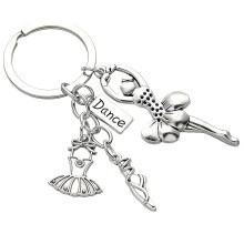 Stylish Dance Theme Keychain Featuring A Graceful Ballerinas