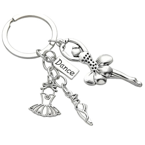 Stylish Dance Theme Keychain Featuring A Graceful Ballerinas