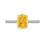 Bagues ovales en zircone coupées en forme de fleur de-Jaune 1