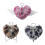 Porte-clés élégant en peluche imprimé léopard, avec-Rose rouge 2