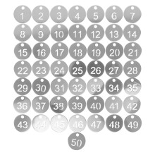 50Stk Schlüsselanhänger Mit , Silber, , Für Büro