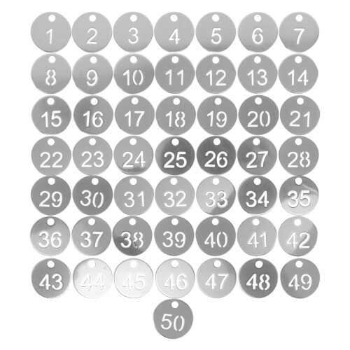 50Stk Schlüsselanhänger Mit , Silber, , Für Büro