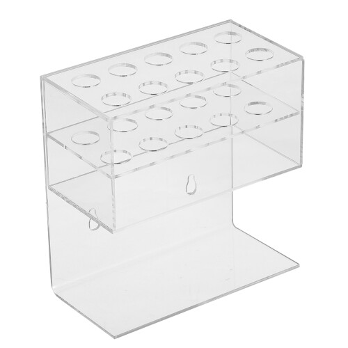 Doublelayer Clear Acrylic Pen Stand Wall Storage Box for Desk and Wall