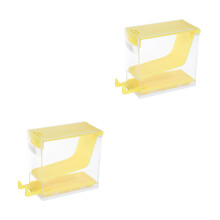 2Stk Gelber Wattebox Organizer, Luftdicht, Ideal Für Zuhause & Salon